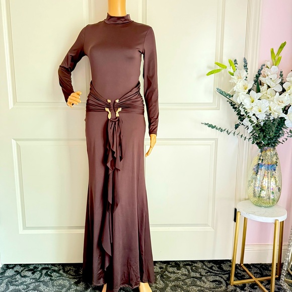 New Akira THE BEST ONE YET BROWN MAXI DRESS - Picture 13 of 17